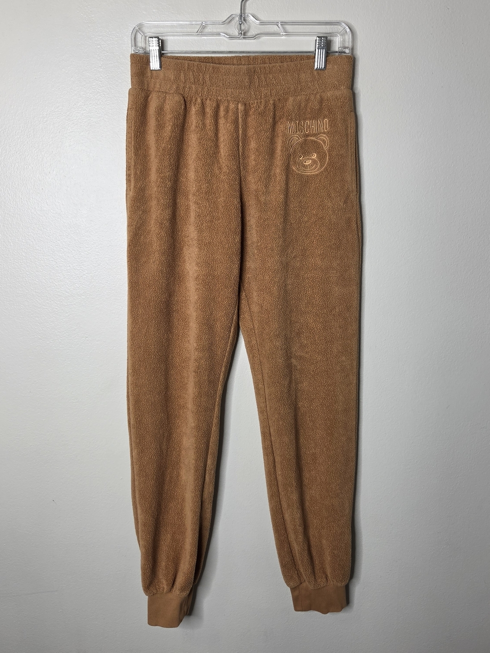 Moschino Teen Brown Teddy Fleece Joggers